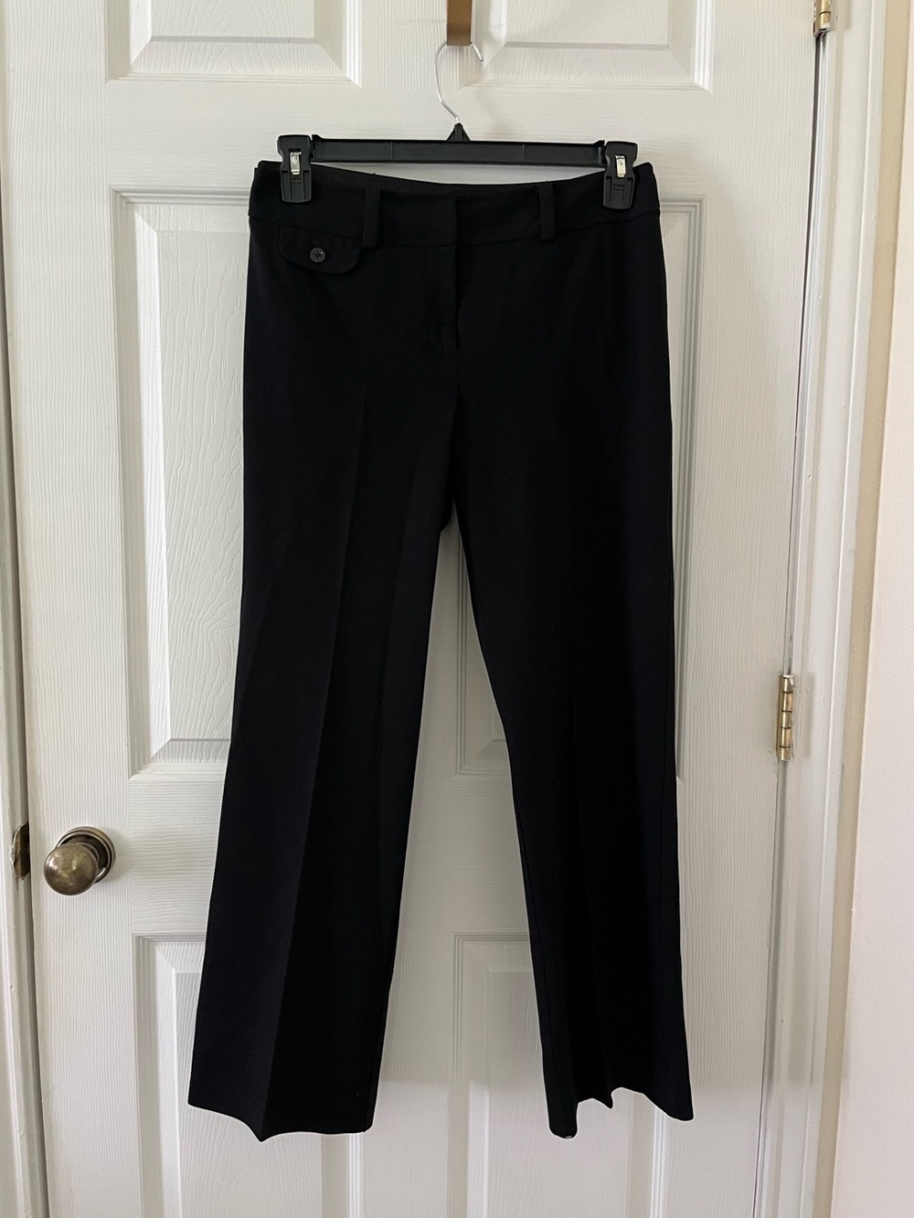Ann Taylor Petite Margo Black Straight-Leg Dress Trousers